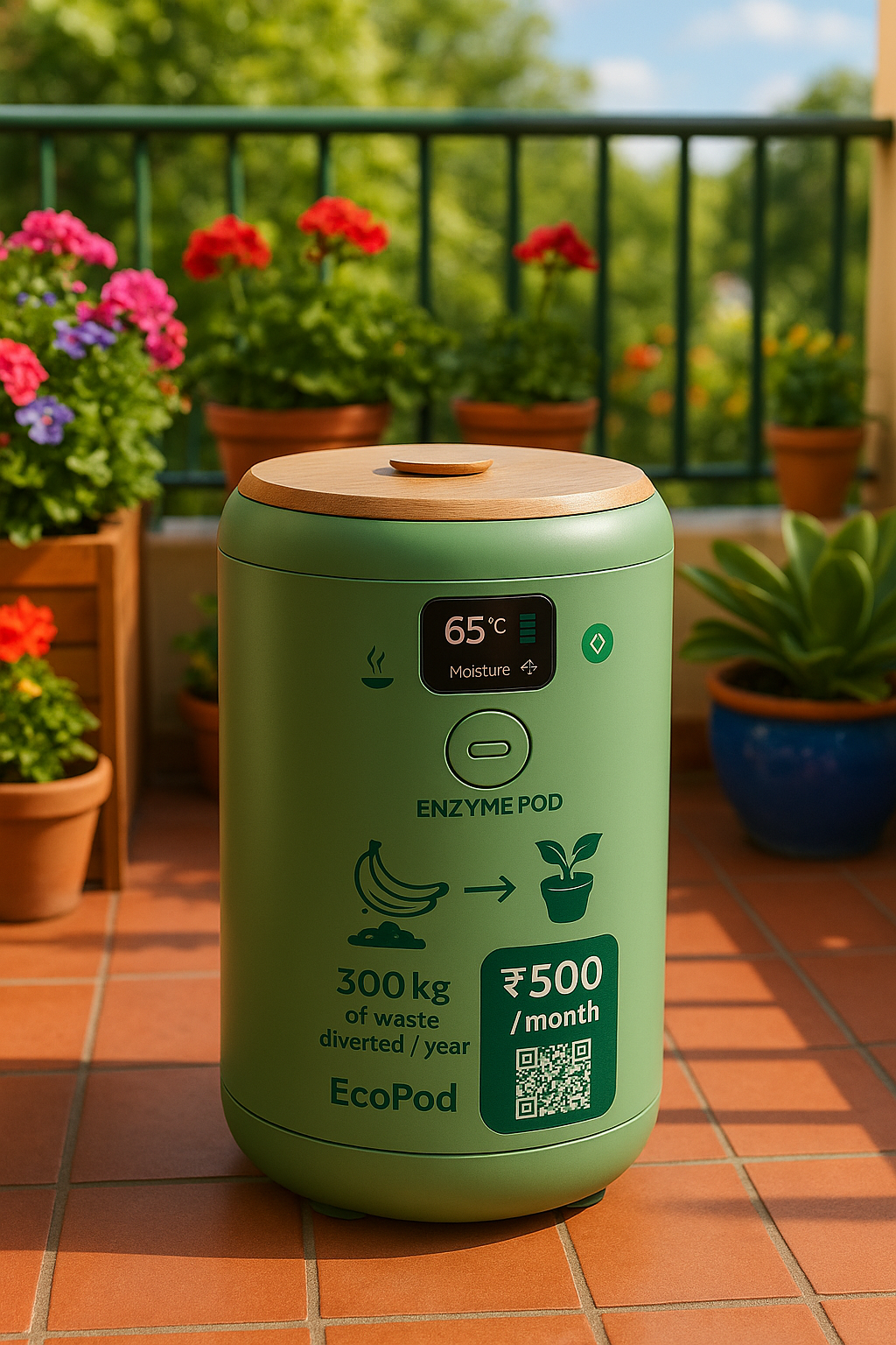 EcoPod on balcony